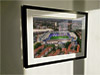 Extra Large Classic Mounted and Framed Fine Art Print showing Aerial Photograph of Birmingham City - St Andrews
