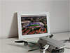 Framed Poster showing Aerial Photograph of Birmingham City - St Andrews