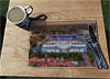 Wooden cork placemat showing Aerial Photograph of Birmingham City - St Andrews