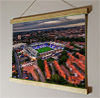42cm / 16.5" poster hanger with 12x16" landscape print showing Aerial Photograph of Birmingham City - St Andrews