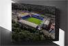 Fine Art Canvas showing Aerial Photograph of Blackburn Rovers - Ewood Park