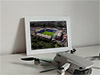 Framed Poster showing Aerial Photograph of Blackburn Rovers - Ewood Park