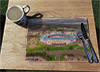 Wooden cork placemat showing Aerial Photograph of Bolton Wanderers - Macron Stadium