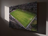 Fine Art Canvas showing Aerial Photograph of Bonnyrigg Rose - New Dundas Park