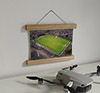 22.5cm / 8.9"  poster hanger with 6x8" landscape print showing Aerial Photograph of Bonnyrigg Rose - New Dundas Park