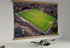Aerial Photograph of Bonnyrigg Rose - New Dundas Park A 62cm / 24.4" poster hanger with 18x24" landscape print showing Aerial Photograph of Bonnyrigg Rose - New Dundas Park