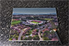 Rectangular glass cuttingboard showing Aerial Photograph of Bournemouth - Vitality Stadium
