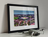 Classic Mounted and Framed Fine Art Print showing Aerial Photograph of Bournemouth - Vitality Stadium