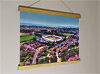 42cm / 16.5" poster hanger with 12x16" landscape print showing Aerial Photograph of Bournemouth - Vitality Stadium