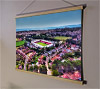 A 62cm / 24.4" poster hanger with 18x24" landscape print showing Aerial Photograph of Bournemouth - Vitality Stadium