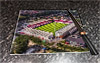 Rectangular glass cuttingboard showing Aerial Photograph of Bournemouth - Vitality Stadium