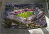 Large white fleece Blanket showing Aerial Photograph of Bournemouth - Vitality Stadium Large white fleece Blanket showing Aerial Photograph of Bournemouth - Vitality Stadium