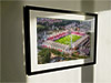 Extra Large Classic Mounted and Framed Fine Art Print showing Aerial Photograph of Bournemouth - Vitality Stadium