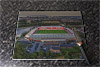 Rectangular glass cuttingboard showing Aerial Photograph of Bournemouth - Vitality Stadium