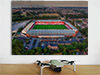 Fine Art Poster showing Aerial Photograph of Bournemouth - Vitality Stadium Fine Art Poster showing Aerial Photograph of Bournemouth - Vitality Stadium