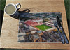 Wooden cork placemat showing Aerial Photograph of Bradford City - Valley Parade