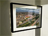 Extra Large Classic Mounted and Framed Fine Art Print showing Aerial Photograph of Bradford City - Valley Parade