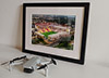 Classic Mounted and Framed Fine Art Print showing Aerial Photograph of Bradford City - Valley Parade