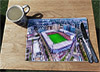 Wooden cork placemat showing Aerial Photograph of Brentford - Brentford Community Stadium