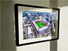 Extra Large Classic Mounted and Framed Fine Art Print showing Aerial Photograph of Brentford - Brentford Community Stadium