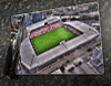 Wooden cork placemat showing Aerial Photograph of Brentford - Brentford Community Stadium Wooden cork placemat showing Aerial Photograph of Brentford - Brentford Community Stadium