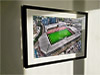 Extra Large Classic Mounted and Framed Fine Art Print showing Aerial Photograph of Brentford - Brentford Community Stadium