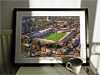 Extra Large Classic Mounted and Framed Fine Art Print showing Aerial Photograph of Brentford - Griffin Park