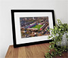 Classic Mounted and Framed Fine Art Print showing Aerial Photograph of Brentford - Griffin Park