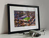Classic Mounted and Framed Fine Art Print showing Aerial Photograph of Brentford - Griffin Park