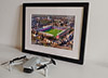 Classic Mounted and Framed Fine Art Print showing Aerial Photograph of Brentford - Griffin Park