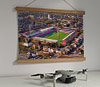 42cm / 16.5" poster hanger with 12x16" landscape print showing Aerial Photograph of Brentford - Griffin Park