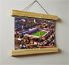 22.5cm / 8.9"  poster hanger with 6x8" landscape print showing Aerial Photograph of Brentford - Griffin Park