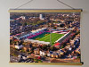 A 62cm / 24.4" poster hanger with 18x24" landscape print showing Aerial Photograph of Brentford - Griffin Park