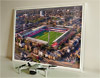 Framed Poster showing Aerial Photograph of Brentford - Griffin Park