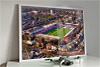 Framed Poster showing Aerial Photograph of Brentford - Griffin Park