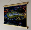 42cm / 16.5" poster hanger with 12x16" landscape print showing Aerial Photograph of Brighton and Hove Albion - Amex Stadium