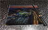 Rectangular glass cuttingboard showing Aerial Photograph of Brighton and Hove Albion - Amex Stadium