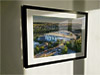 Extra Large Classic Mounted and Framed Fine Art Print showing Aerial Photograph of Brighton and Hove Albion - Amex Stadium