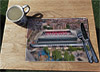 Wooden cork placemat showing Aerial Photograph of Bristol City - Ashton Gate