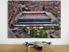 Fine Art Poster showing Aerial Photograph of Bristol City - Ashton Gate