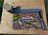 Wooden cork placemat showing Aerial Photograph of Bristol City - Ashton Gate