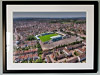 Extra Large Classic Mounted and Framed Fine Art Print showing Aerial Photograph of Bristol Rovers - Memorial Stadium