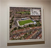 Premium Framed Cork Pin Board showing Aerial Photograph of Bristol Rovers - Memorial Stadium