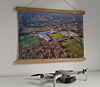 42cm / 16.5" poster hanger with 12x16" landscape print showing Aerial Photograph of Bromley - Hayes Lane