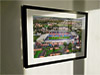 Extra Large Classic Mounted and Framed Fine Art Print showing Aerial Photograph of Burnley - Turf Moor