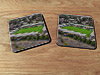 Cork drink coaster showing Aerial Photograph of Burton Albion - Pirelli Stadium Cork drink coaster showing Aerial Photograph of Burton Albion - Pirelli Stadium