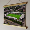 42cm / 16.5" poster hanger with 12x16" landscape print showing Aerial Photograph of Burton Albion - Pirelli Stadium