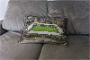 Custom Printed Canvas Cushion showing Aerial Photograph of Burton Albion - Pirelli Stadium
