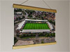 42cm / 16.5" poster hanger with 12x16" landscape print showing Aerial Photograph of Burton Albion - Pirelli Stadium