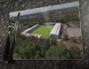 Wooden cork placemat showing Aerial Photograph of Bury - Gigg Lane